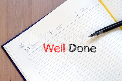 Well done text concept on notebook