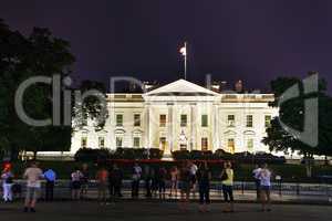 The White House building with tourists in Washington, DC
