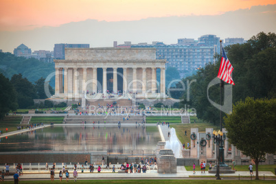 Abraham Lincoln memorial in Washington, DC
