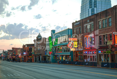 Downtown Nashville in the morning
