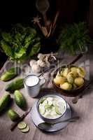 Mizeria is a Polish cucumber salad,