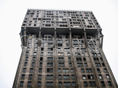 Torre Velasca brutalist architecture Milan HDR