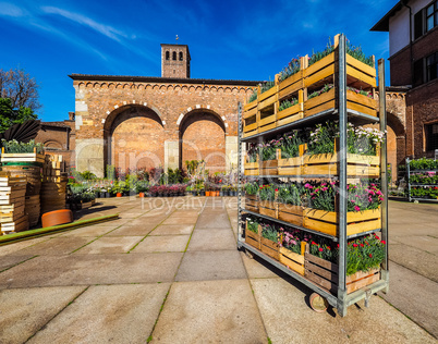 Sant Ambrogio church in Milan HDR