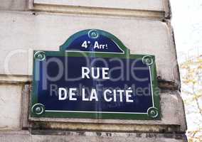 Street sign in Paris