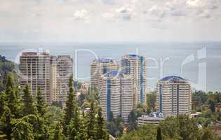 Panoramic view of resort town Sochi.