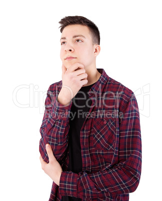 boy with thoughtful expression