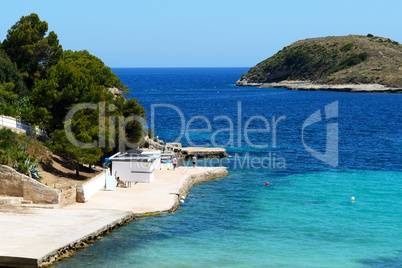 The beach and turquoise water on Mallorca island, Spain