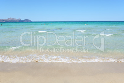 The beach in Alcudia region, Mallorca, Spain