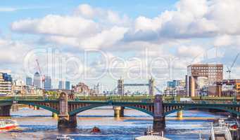 River Thames in London HDR