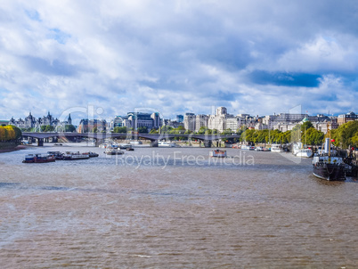 River Thames in London HDR