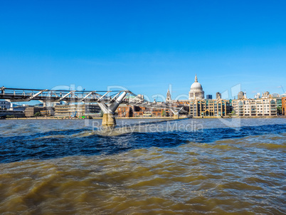 Millennium Bridge in London HDR