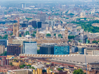 Aerial view of London HDR