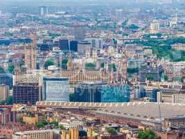 Aerial view of London HDR