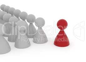 Business concept leadership, 3d rendering