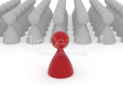 Leadership concept, 3d rendering