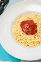 Delicious spaghetti with tomato sauce