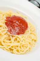 Delicious spaghetti with tomato sauce