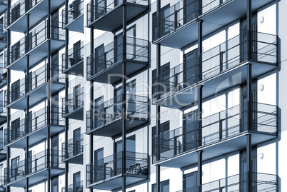 Colorized residential building background