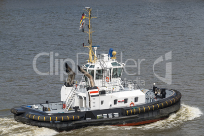 Schlepper im Hafen von Hamburg, Deutschland