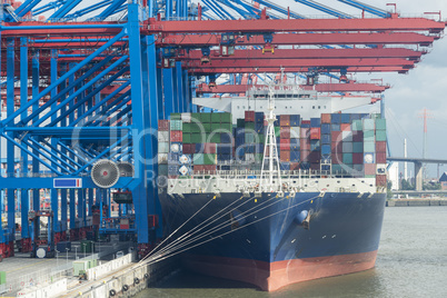 Containerterminal in Hamburg, Deutschland