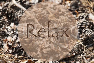 Autumn Greeting Card With Text Relax