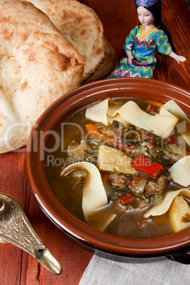 Oriental Uzbek soup Lagman