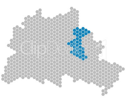 Karte Berlin - Bezirk Lichtenberg
