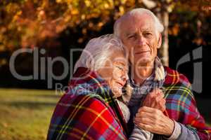 Senior couple embracing