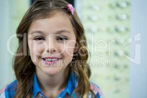 Portrait of cute girl smiling