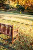 Image of a bench in a park