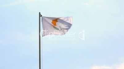 Textile flag of Cyprus