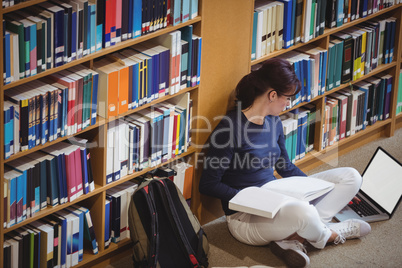 Mature student using laptop