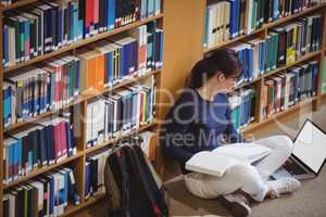 Mature student using laptop