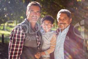 Family at park on sunny day