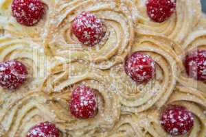 Close-up of cookie with berries