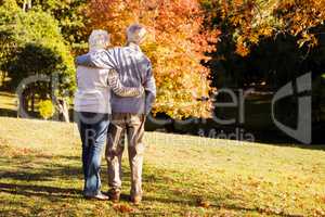 Senior couple embracing