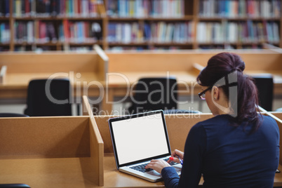 Mature student using laptop to help with studying