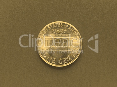 Dollar coin - 1 cent - vintage