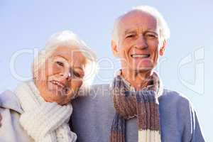 Portrait of senior couple embracing