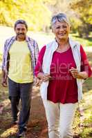 Happy mature couple at park