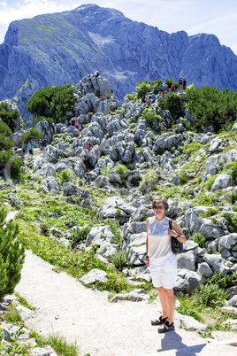 Woman on the Eagle's Nest in the Bavarian Alps