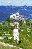 Woman on the Eagle's Nest in the Bavarian Alps
