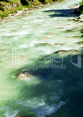 Mountain stream of Ramsau in Bavaria