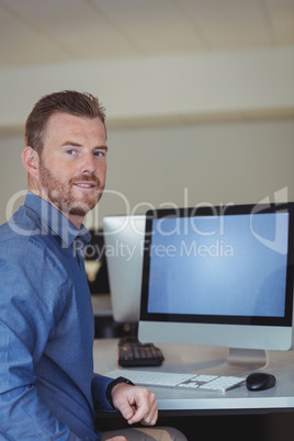 Mature student using computer Mature student using computer