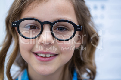 Portrait of cute girl smiling