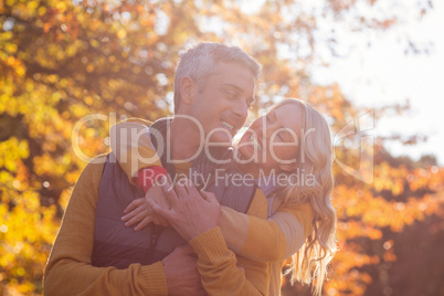 Romantic couple at park