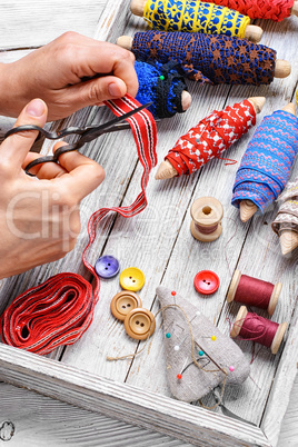 Tools of seamstress for needlework