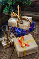 Boxes with gifts for Christmas