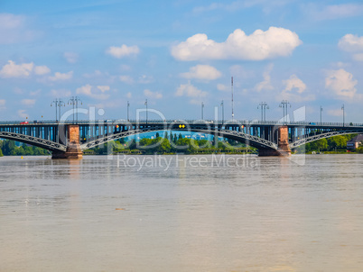 Rhine river in Mainz HDR