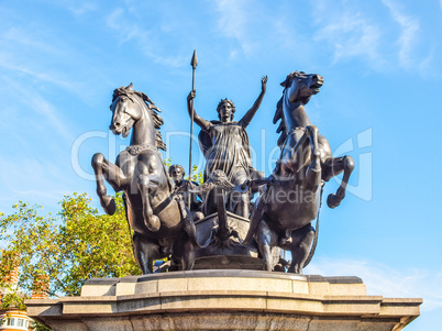 Boadicea monument London HDR